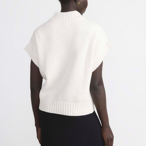 Seawool® Sweater Vest in White Cream - Picture 3 of 8